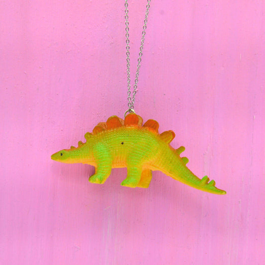 Halsband orangegrön dinosaurie