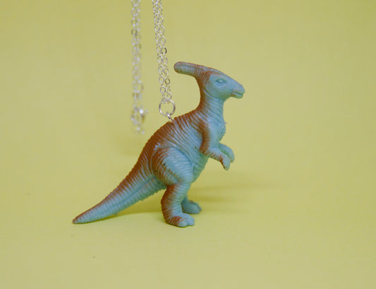 Halsband orangeblå dinosaurie